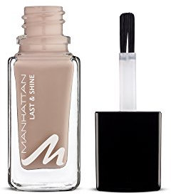 Manhattan Last & Shine Nagellack, Kühler, glänzender Nude Nail Polish für 10 Tage idealen Halt, Farbe Rain Rain Go Away 427, 1 x 10ml