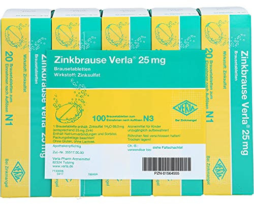 ZINKBRAUSE Verla 25 mg Brausetabletten 100 St