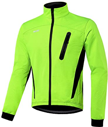 ARSUXEO Winter-Aufwärmjacke, Thermo-Fleece-Jacke, Fahrradjacke, winddicht, wasserdicht, atmungsaktiv, 16 H