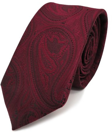 TigerTie schmale Designer Krawatte paisley gemustert - Binder Tie