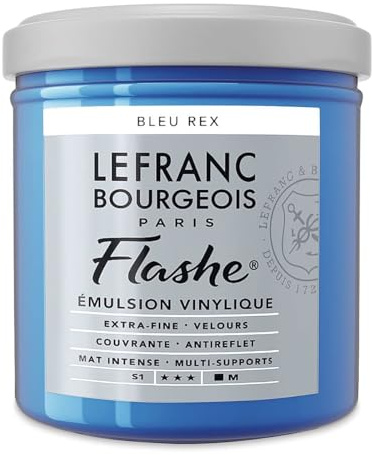Lefranc & Bourgeois 230337 Acrilico e Vinile Colore, Blu Oltremare, 7 x 7 x 7,3 cm