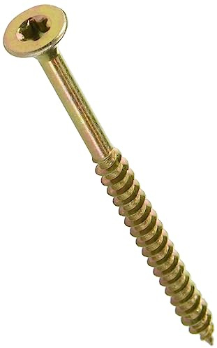 Connex Universalschrauben 5,0 x 70 mm - 1 kg Großpack - Senkkopf - TX-Antrieb - Teilgewinde - Gelb verzinkt / Schrauben-Set / Schrauben im Beutel / KL3215070 | TX-Antrieb – Teilgewinde – Gelb verzinkt – Schrauben-Set – Schrauben im Beutel – im Set – für Befestigungsarbeiten