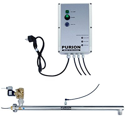 PURION 2500 36W UVC con electroválvula Tratamiento de agua potable hasta 2.500 l/h