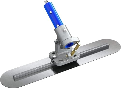 Bon Spring Steel Fresno Trowel – 24 in. x 5 in. Round End Concrete Finishing Tool with High-Grade Spring Steel Blade & Rock N Roll Adjustable Bracket for Smooth, Even, Professional Finishes