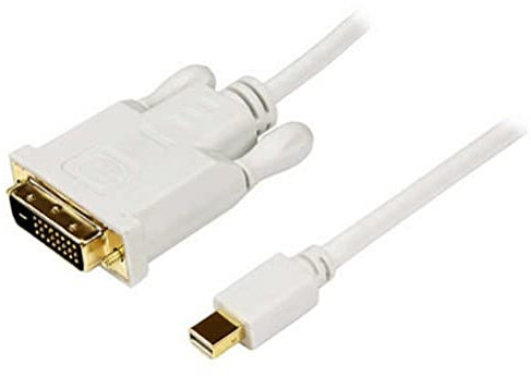 StarTech.com MDP2DVIMM10W 10 ft Mini DisplayPort to DVI Adapter Cable, Mini DP to DVI Video Converter, MDP to DVI Cable for Mac/PC 1920 x 1200 - White