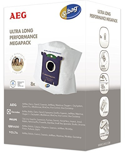 AEG GR210M s-bag Megapack für u.a. AEG UltraOne, UOgreen, VX9, Inhalt: 8 s-bag GR210 Staubbeutel, 1 Motorfilter, 1 Mikrofilter