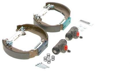 Bosch KS127 Kit Super Pro - Kit de frein à tambours arrière - 1 jeu complet prémonté, 2 cylindres de roue, 4 mâchoires de frein