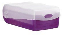 HAN Karteibox CROCO, DIN A7, fr 900 Karten, incl. 5 Sttzplatten, lila-transluzent