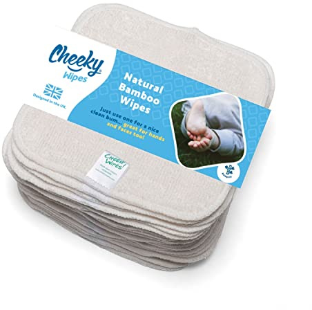 Cheeky Wipes Lot de 25 lingettes lavables en bambou pour bébé
