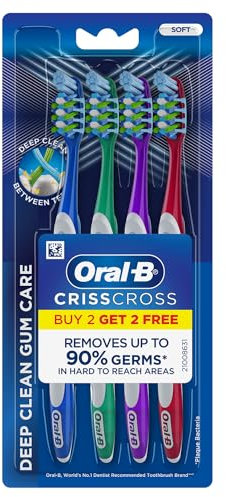 Oral B Pro Health Gum Care Soft Spazzolino da denti manuale per adulti, multicolore