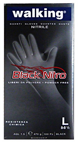 Guanti Monouso in Nitrile Black Nitro walking Brenta L (Large) 8-8½