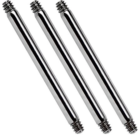 Titan Piercing Schmuck Set, 3 x Barbell, Stab in 1,6 x 13 mm