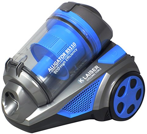 Klaiser Alligator Aspirateur Sans Sac Multi Cyclone Xtreme Force - Puissance 1600W - Pure Air - Ultra Confort - Cordon Extra Long 7 Mètres - Tube télescopique Extra Long