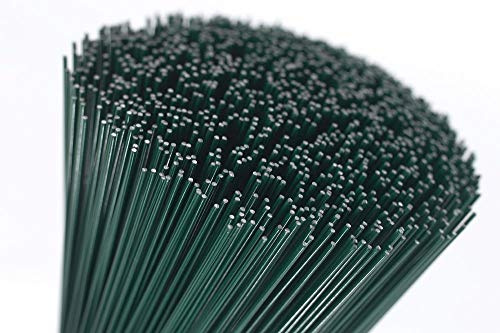 250g green lacquered (75 Wires) 14 Florists Thick Stub Wire 18 Gauge