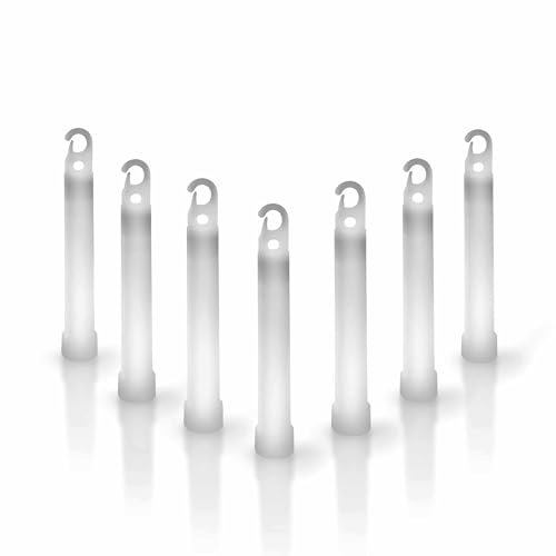 Windy City Novelties,50 Stück – 10.2 cm hochwertige weiße Leuchtstäbe,Großpackung Partygeschenke, Notfalllichter, 4. Juli Partygeschenke, patriotisches Partyzubehör, Glow Party, Raves, EDM Konzerte.