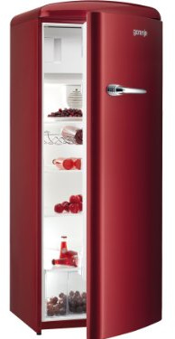 Gorenje RB 60299 OR - Frigorifero A++, altezza 154 cm, 196 kWh/anno, 255 l, congelatore da 26 l, sistema di raffreddamento dell'aria con funzione QuickCooling, 4 ripiani in vetro/rosso vulcano