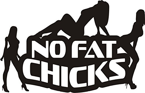 NetSpares Plott Aufkleber No Fat Chick Chika Sexy Sex Female Mother Milf Decal NEU