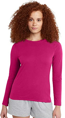 Hanes Hanes Maglietta A Maniche Lunghe da Donna T-Shirt Donna (Pacco da 1)