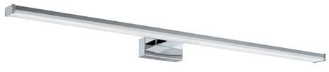 EGLO LED Wandlampe Pandella 1 LED Spiegelleuchte | aus Aluminium und Kunststoff, Badezimmer Lampe in Chrom, Silber, Weiß, LED Feuchtraumleuchte neutralweiß, IP44, L 78 cm