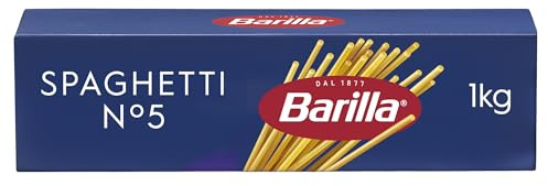 Barilla Pasta Klassische Spaghetti n.5 aus hochwertigem Hartweizen immer al dente, (1 x 1 kg) | Pasta aus hochwertigem Hartweizen, immer al dente-Qualität