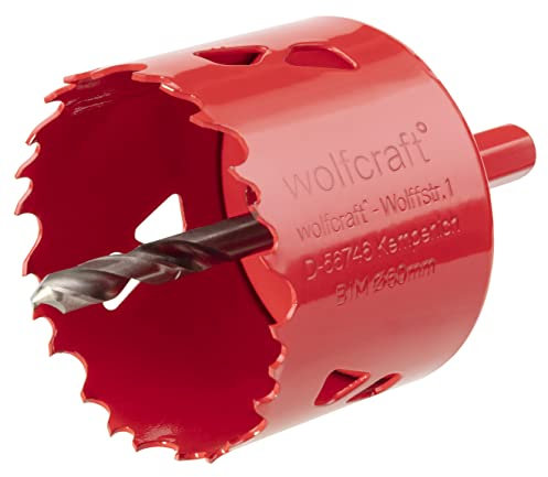 wolfcraft Bi-Metall-Lochsäge I 5484000 I Für Trockenbaumaterialien, Holz, Kunststoffe und Metalle, Schnitttiefe 40 mm
