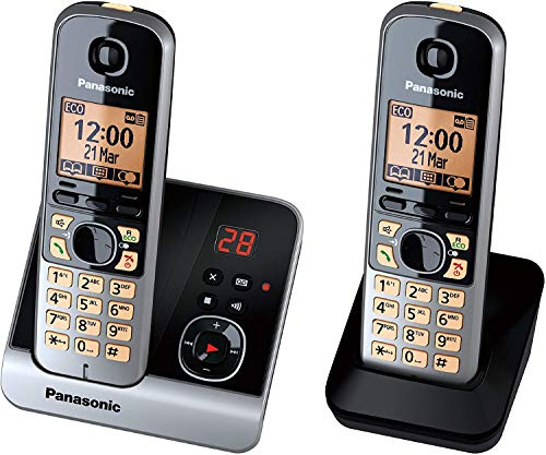 Panasonic Telefon KXTG6722G schnurlos titan schwarz