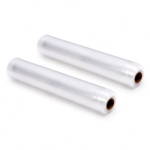 Jata R28x6 Bolsas de Envasado al vacío, Sin BPA, 2 rollos de bolsas de envasado al vacío (28 cm × 6 m), Para envasadora al vacío y selladora de alimentos Jata