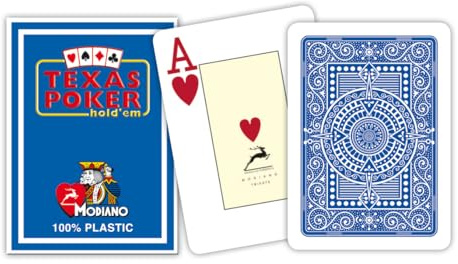 Modiano texas poker 2 jumbo Index Blu - Carte da poker 300545
