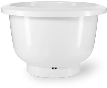 Bosch Kunststoff-Rührschüssel MUZ5KR1, 3,9 Liter, max. Teigmenge 2,7 kg, spülmaschinengeeignet, weiß, passend für Küchenmaschine Serie 4