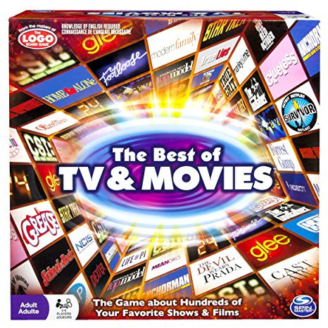 Spin Master Games: Best of TV and Movies Board Game - Test Your Knowledge of 100s of TV Shows and Movies - For 2-6 Players - Includes Over 400 Cards - Play for Hours of Family Friendly Entertainment