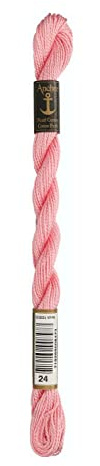 Anchor Stickgarne, 100% Baumwolle, 24, Stärke 5, 21m, 4585000-00024