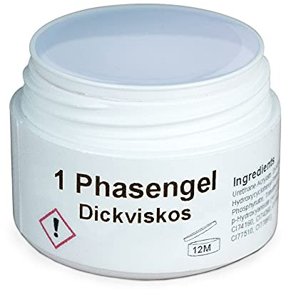 GS-Nails dickviskoses 1-Phasen Gel - UV-Nagelgel für Nail-Art & Nagel-Design - 3-in-1 Haftgel, Aufbaugel, Versiegelungsgel - Covergel - 15 ml