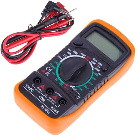 OcioDual Polimetro Digital Multimetro Profesional Tester Voltimeter Medidor Tension AC DC Multimetro Voltimetro Medidor de Corriente con Pantalla Iluminada
