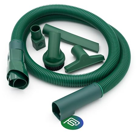 Tubo Flessibile con Set Accessori Bocchette Compatibili Folletto VK 120/121/122 – Kit Completo Ricambio Aspirapolvere con Bocchetta Fessure e Spazzole (VK120 121 122)