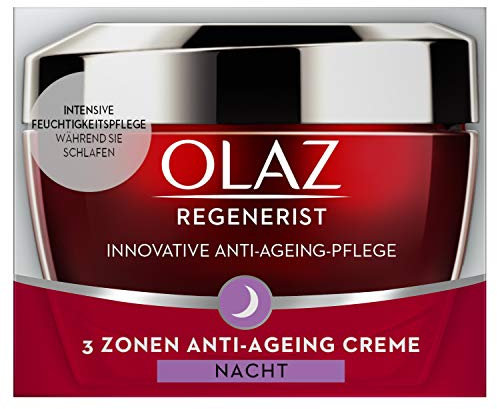Olaz Regenerist 3-Zonen Straffende Anti-Aging Creme Für Die Nacht 50 ml, Mit Amino-Peptid-Komplex II