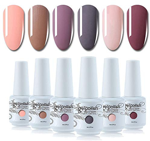 Vishine - Set di 6 flaconi di smalto in gel per unghie semipermanente, per lampade UV o LED, colori assortiti per nail art, 8 ml, colore #006