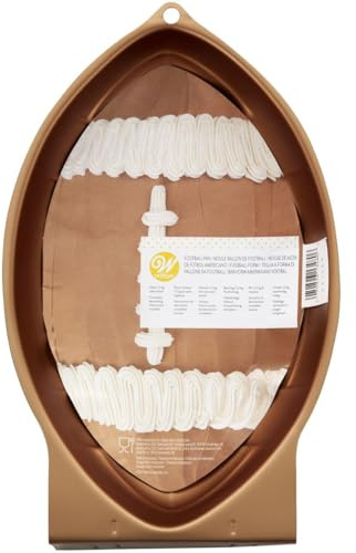 Wilton American Football Cake Pan Backform, 30 x 20 x 8 cm | Football Backform aus Aluminium, Kuchenform für Sporttorten, Geburtstage, Partys, Mottofeiern, Gleichmäßige Wärmeverteilung
