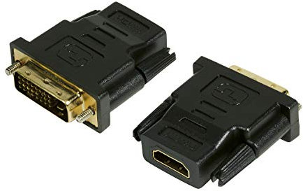 Logilink Adattatore da HDMI a DVI-D F/M, Nero