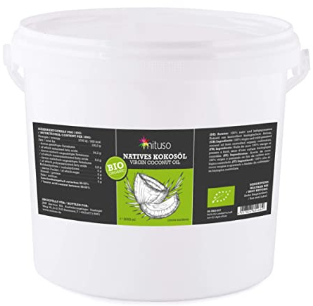 mituso Bio Kokosöl, nativ, 1er Pack (1 x 5L) im Eimer