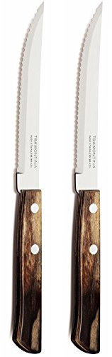 Tramontina Churrasco Set of 2 Steak Knives, Brown