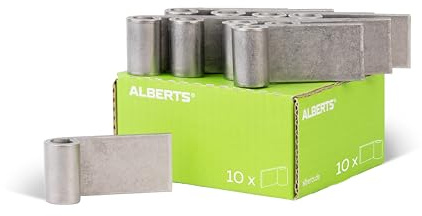 Alberts 859398 Gozne par soldar, Acero, Ø13 mm, Juego de 10