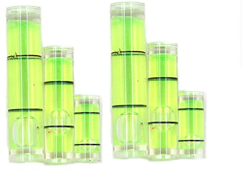 Inclinometer Spirit Bubble Level tube Vial Gradienter 6x15mm, 7x26mm,8x31mm,6 Piece