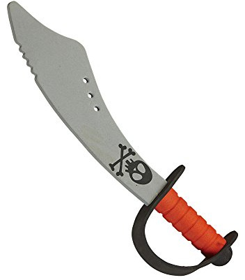 W WIDMANN MILANO Party Fashion - 03614 - Espada pirata, EVA, 42 cm, con calavera, para carnaval y fiestas temáticas
