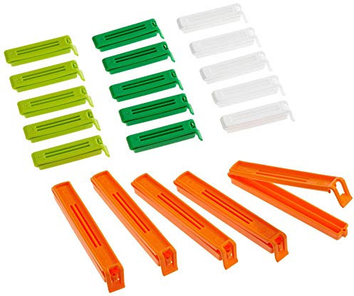 kitchen Craft 20-Piece Bag Clips, Plastic, Multi-Colour, 9 x 12 x 16 cm