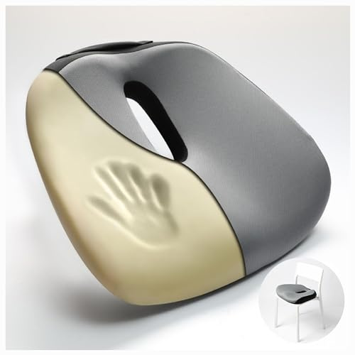 Coussin Ergonomique Assise en mousse à mémoire pour chaise de bureau, siège de voiture et Fauteuil roulant. Oreiller Orthopédique pour maintien du Coccyx, une posture correcte
