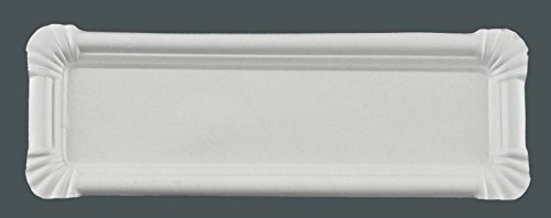 Unbekannt Hosti Pappteller rechteckig, 8 x 23 cm, 250 Stück