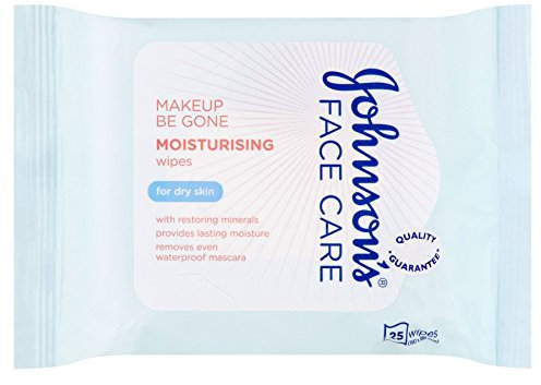 JOHNSONS FACE WIPES MOIST, 25 count Pack of 6