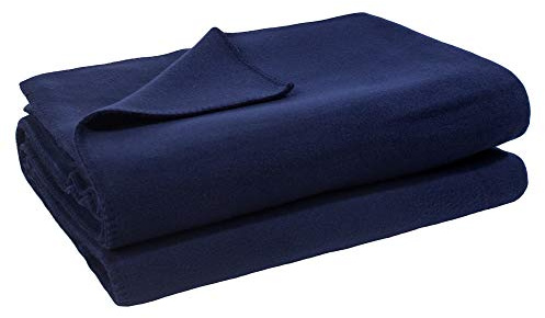 'Soft de Manta de Forro Polar – Forro Polar de – Manta de Punto Ganchillo – Mullido – 160 x 200 cm – 595 Dark Marina – de Zoeppritz Since 1828 
