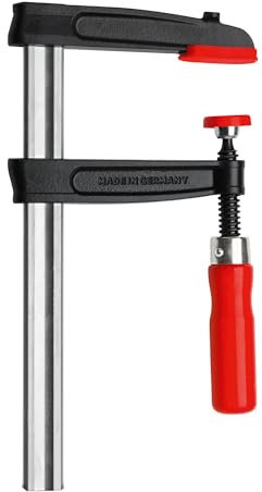 BESSEY Temperguss-Schraubzwinge TPN15B5BE, Spannweite 150 mm Ausladung 50 mm, Stabile Hohlprofilschiene mit Riffelung, Gewicht 0,29 Kg