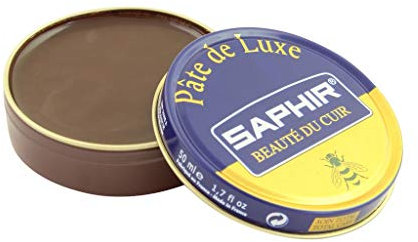 Saphir Beaute Du Cuir Pate De Luxe High Gloss Medium Brown Shoe Polish 50ml